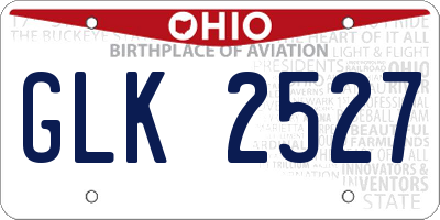 OH license plate GLK2527
