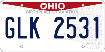 OH license plate GLK2531