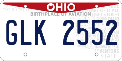 OH license plate GLK2552