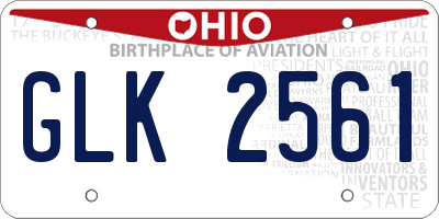 OH license plate GLK2561