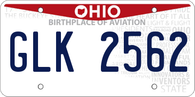 OH license plate GLK2562