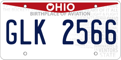 OH license plate GLK2566
