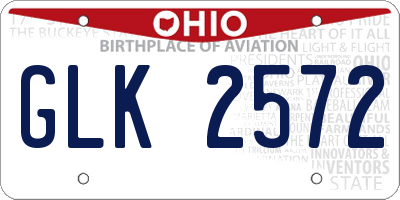 OH license plate GLK2572