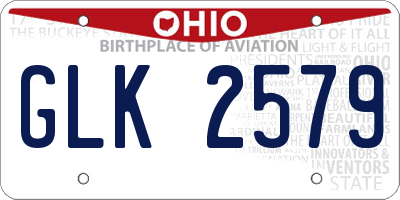 OH license plate GLK2579