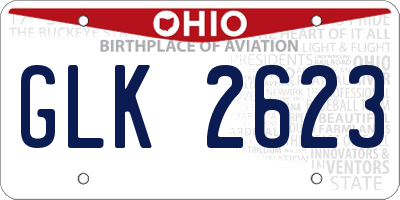 OH license plate GLK2623