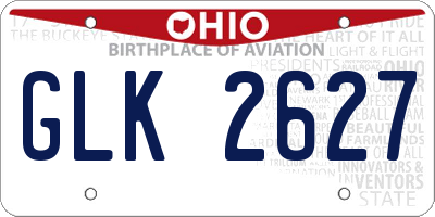 OH license plate GLK2627