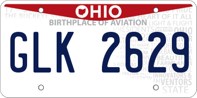 OH license plate GLK2629