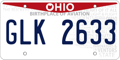 OH license plate GLK2633