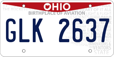 OH license plate GLK2637
