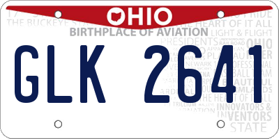 OH license plate GLK2641
