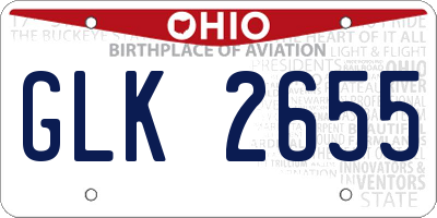 OH license plate GLK2655