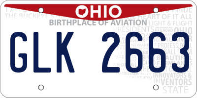OH license plate GLK2663