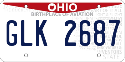 OH license plate GLK2687