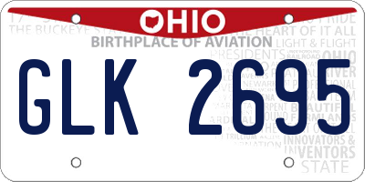 OH license plate GLK2695