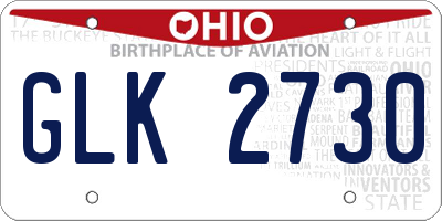 OH license plate GLK2730