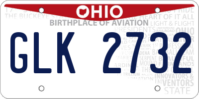 OH license plate GLK2732