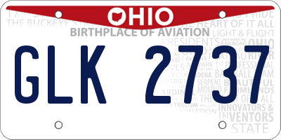 OH license plate GLK2737
