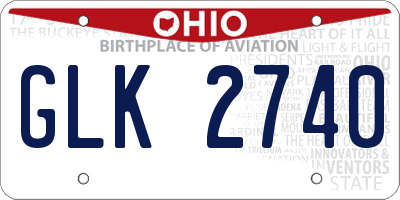 OH license plate GLK2740