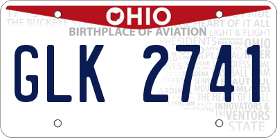 OH license plate GLK2741