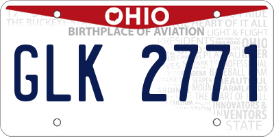 OH license plate GLK2771