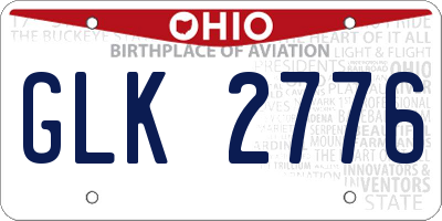 OH license plate GLK2776