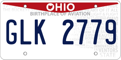 OH license plate GLK2779