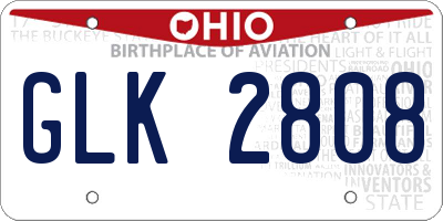 OH license plate GLK2808