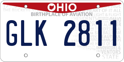 OH license plate GLK2811