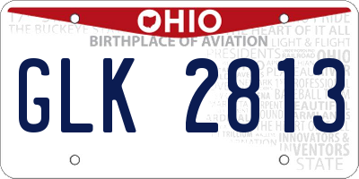 OH license plate GLK2813