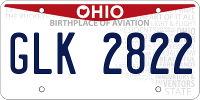 OH license plate GLK2822