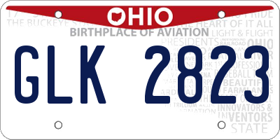 OH license plate GLK2823