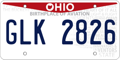 OH license plate GLK2826