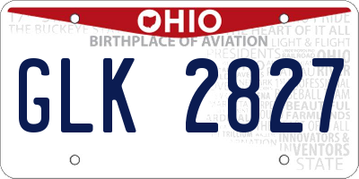 OH license plate GLK2827