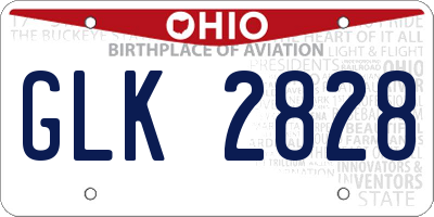 OH license plate GLK2828