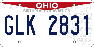 OH license plate GLK2831