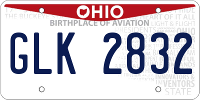 OH license plate GLK2832