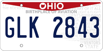 OH license plate GLK2843