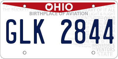 OH license plate GLK2844