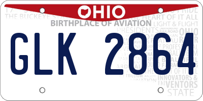 OH license plate GLK2864