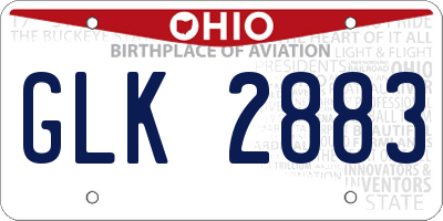 OH license plate GLK2883