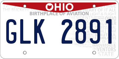 OH license plate GLK2891