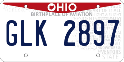 OH license plate GLK2897