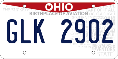 OH license plate GLK2902
