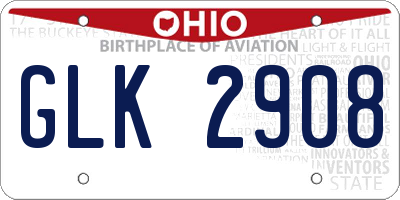 OH license plate GLK2908