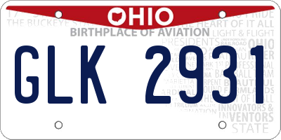 OH license plate GLK2931
