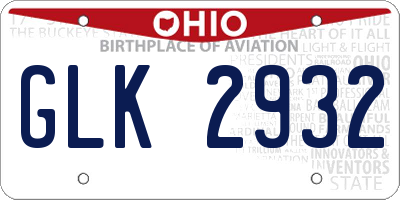 OH license plate GLK2932