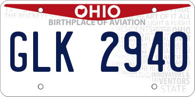 OH license plate GLK2940