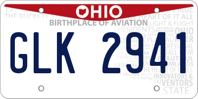 OH license plate GLK2941
