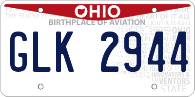 OH license plate GLK2944