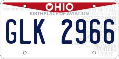 OH license plate GLK2966